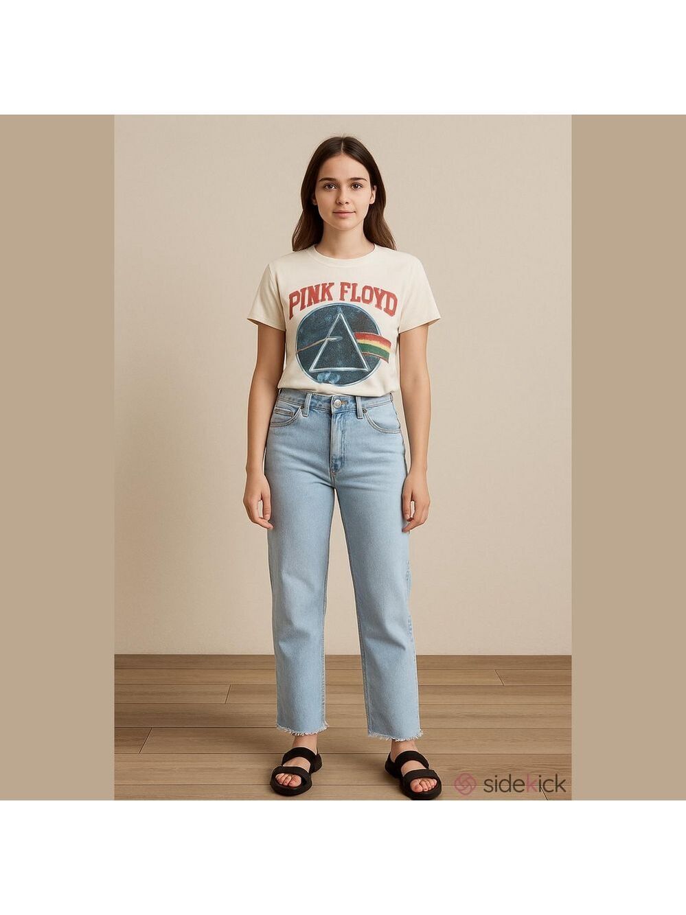 Vintage 80's Levi's Orange Tab Light Blue  Straight-Leg Jeans With Raw Hem